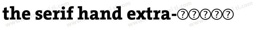 the serif hand extra字体转换